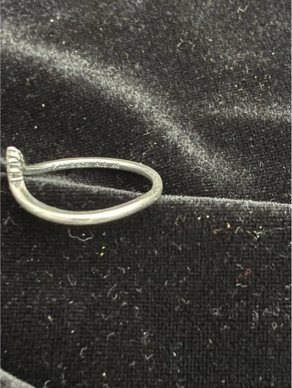 Authentic Pandora Tiara Wishbone Ring with Clear CZ (Sterling Silver Size 9